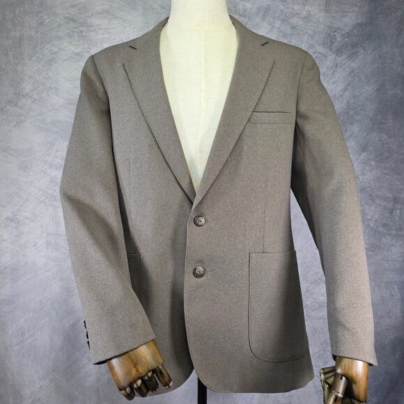 Levi's Other - Vintage Levis Blazer Mens 42R Tan Trim Cut Sta-Prest Action Suit Sport Coat Prep